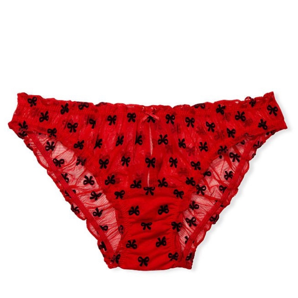 NWT Victoria’s Secret VS DREAM ANGELS Ruffle Mesh Cheekini Panty Size S